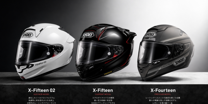 【SHOEI X-Fifteen 02 vs X-Fifteen vs X-Fourteen 比較】何が変わった？新規格FRHPhe-02対応モデルの選び方