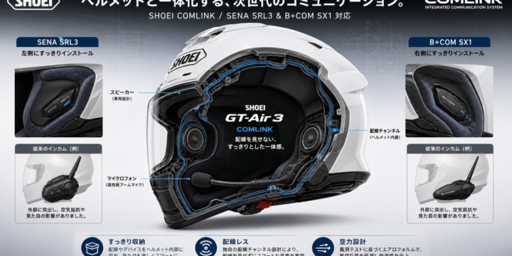 【SHOEI COMLINK 完全ガイド】対応ヘルメットとインカムの選び方